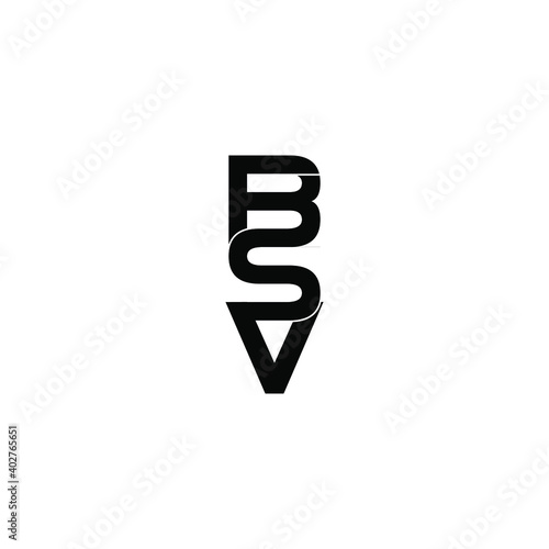 bsv letter original monogram logo design photo