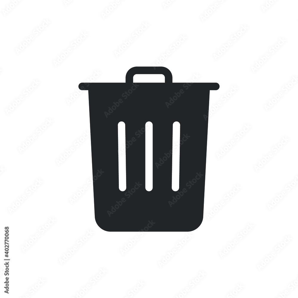 Trash glyph icon for web template and app. Vector illustration. design on white background. EPS 10 Trash glyph icon for web template and app. Vector illustration. design on white background. EPS 10