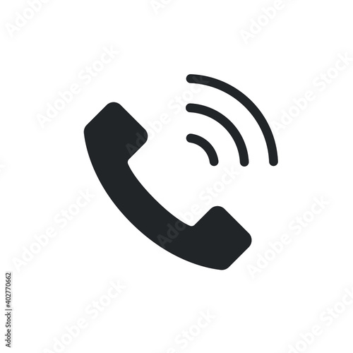 Phone call glyph icon for web template and app. Vector illustration. design on white background. EPS 10
