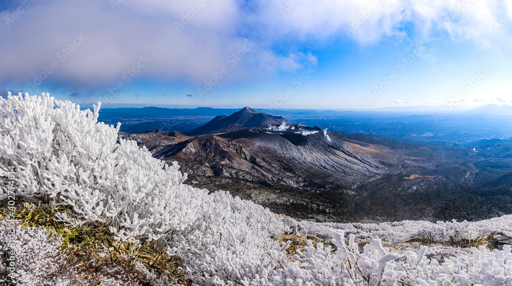 美しい白銀の世界 雪の霧島山系