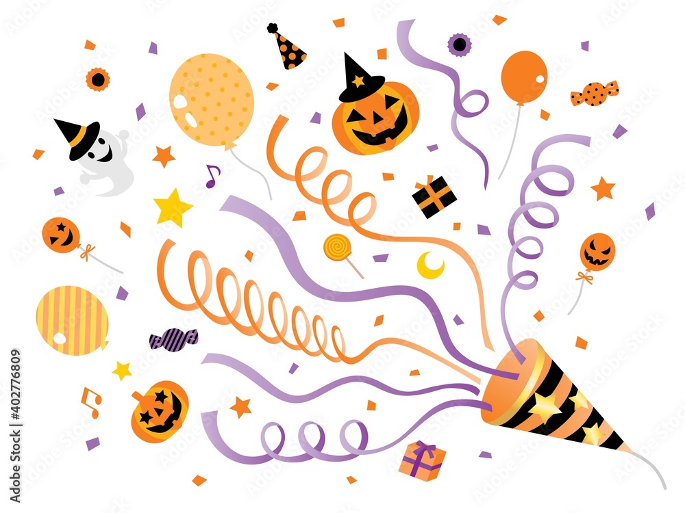 ハロウィンのクラッカーとジャック・オ・ランタン ハロウィンのクラッカーとジャック・オ・ランタン