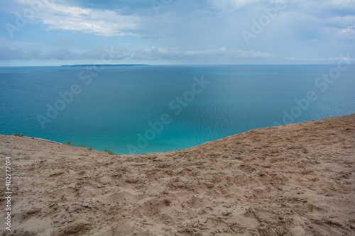 Lake Michigan Shoreline view from hills