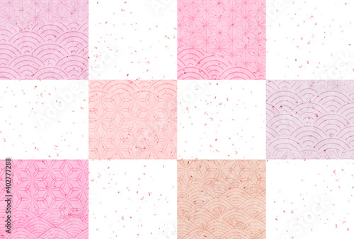 春 和柄 文様 背景