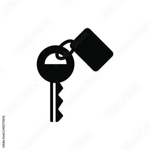 Hotel room key icon
