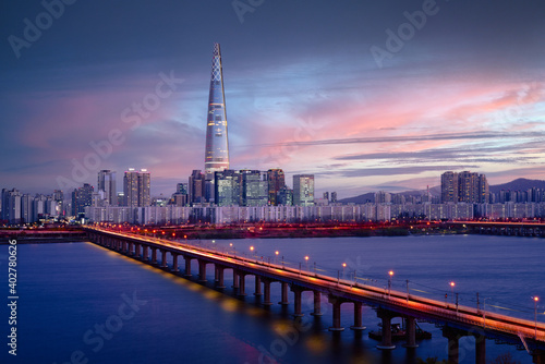 Photography Seoul city skyline