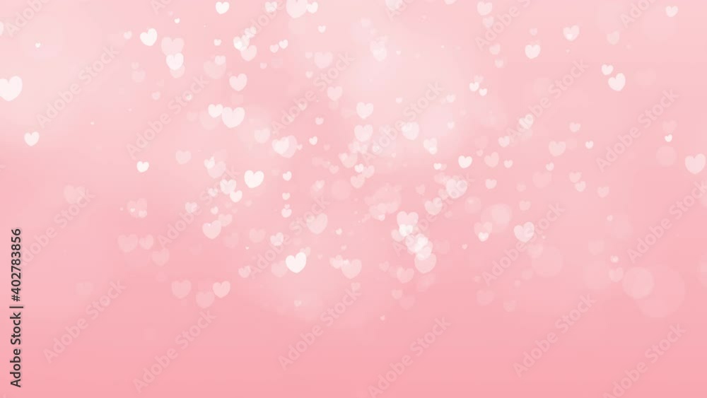 Motion graphic of Pink particle heart shape of love for valentine day celebration levitation on pastel pink background Motion graphic of Pink particle heart shape of love for valentine day celebration levitation on pastel pink background