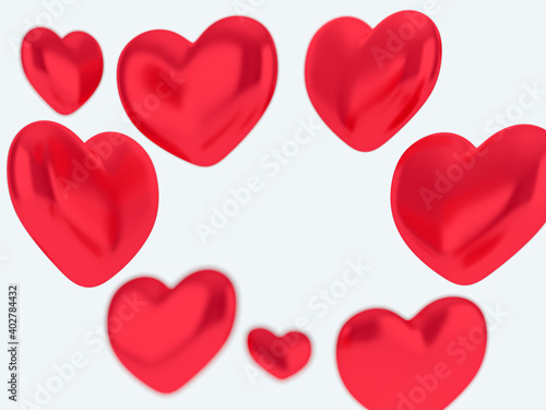 love Invitation card Valentines day background and Pink Heart shapes on abstract with Love Concept on Pink background - 3d rendering.banners.Wallpaper.flyers, invitation, posters,