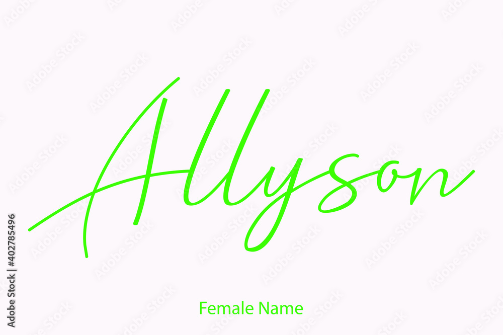 Fototapeta premium Allyson Elegant Cursive Typography Orange Color Text 