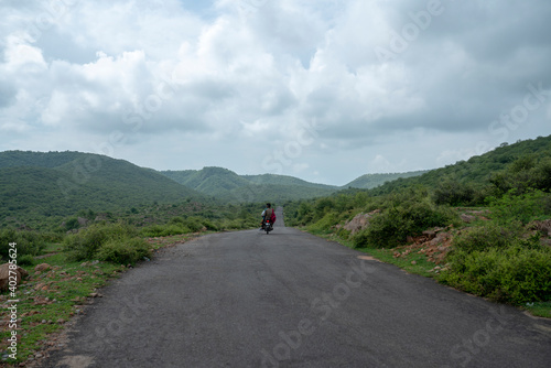 dausa, Rajasthan, India - aghust 15, 2020 driving on beautiful road in rajasthan. photo