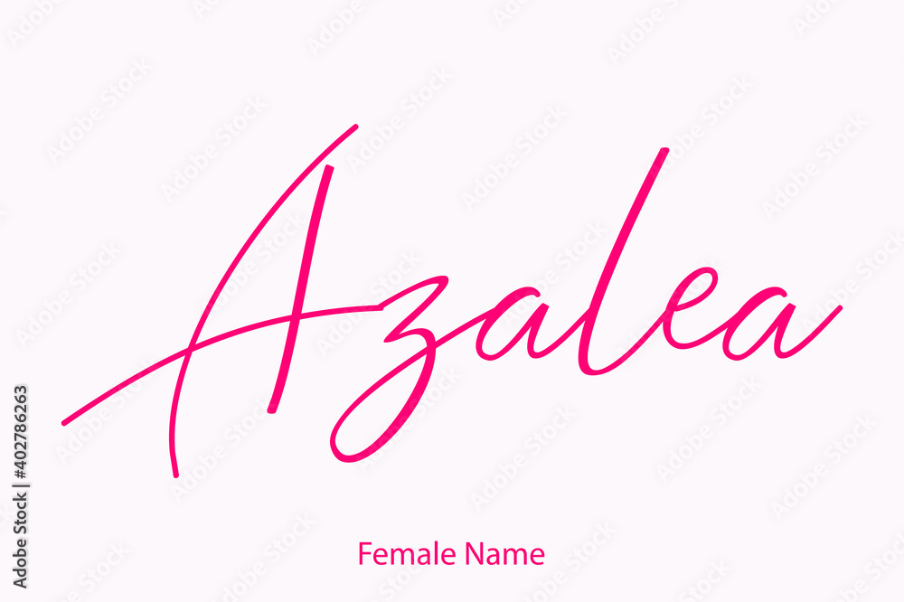 Azalea Female name - in Stylish Lettering Cursive Typography Text Light Pink Background Azalea Female name - in Stylish Lettering Cursive Typography Text Light Pink Background