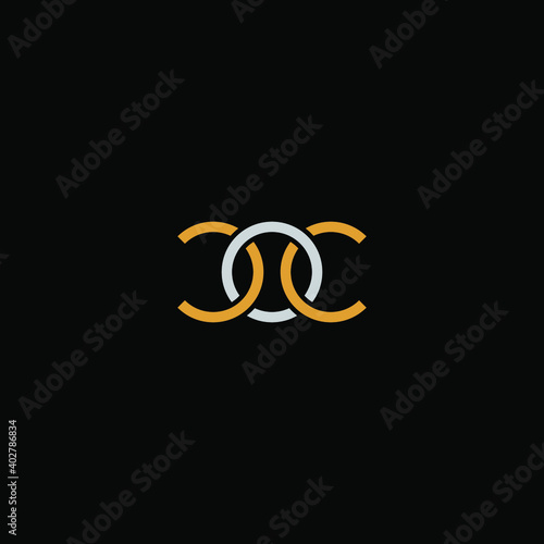 letter CC or C logo graphic design vector template