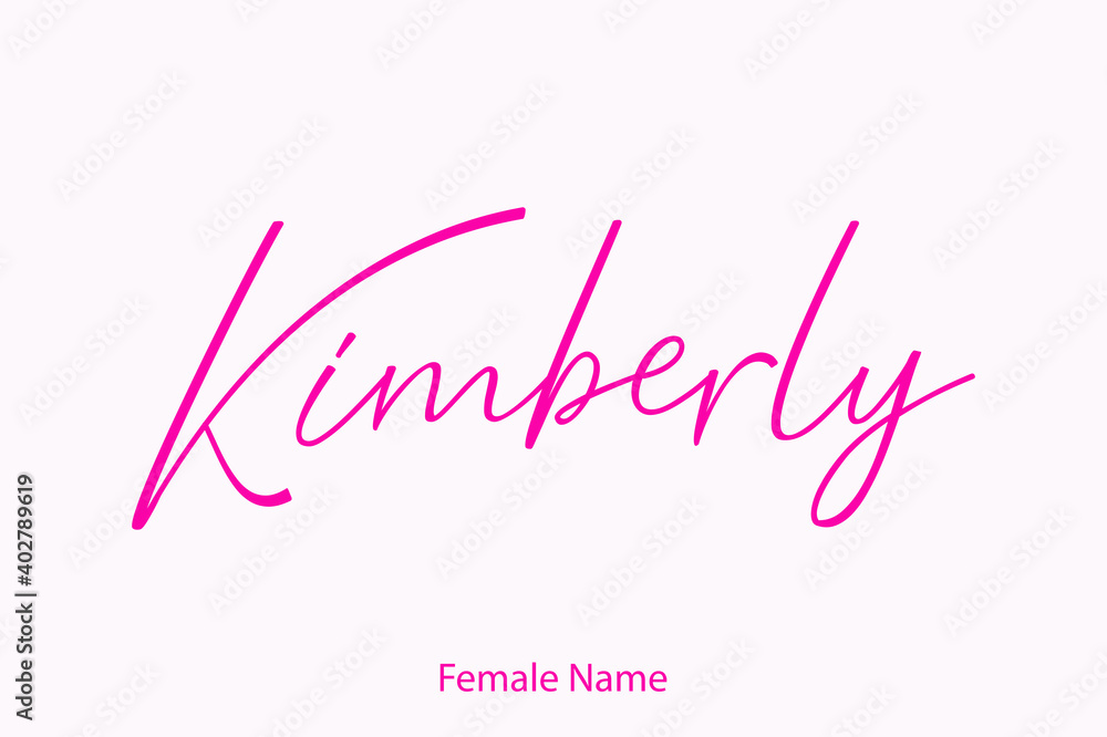 Kimberly Female name - Beautiful Handwritten Lettering  Modern Calligraphy Text