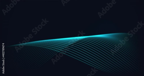 light 3d line motion wave on black background.
Loop animation 4k