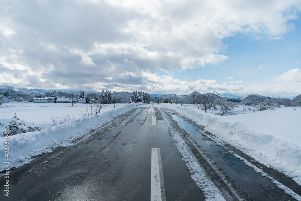 雪国の田舎道①