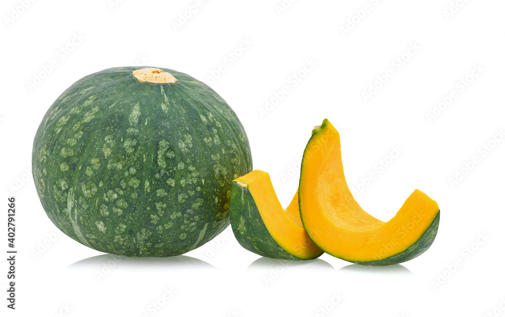 Green pumpkin isolated on white background Green pumpkin isolated on white background