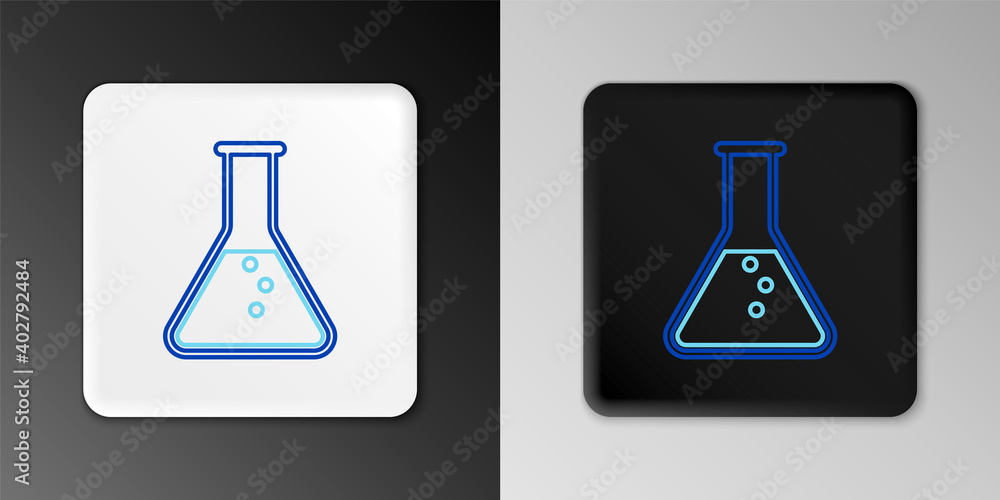 Line Test tube and flask - chemical laboratory test icon isolated on grey background. Colorful outline concept. Vector. Line Test tube and flask - chemical laboratory test icon isolated on grey background. Colorful outline concept. Vector.