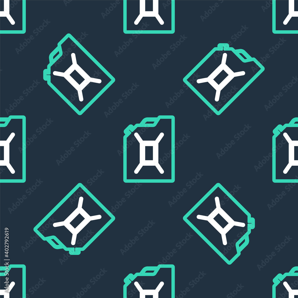 Line Canister for gasoline icon isolated seamless pattern on black background. Diesel gas icon. Vector. Line Canister for gasoline icon isolated seamless pattern on black background. Diesel gas icon. Vector.