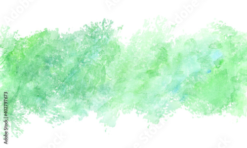 緑の水彩背景素材