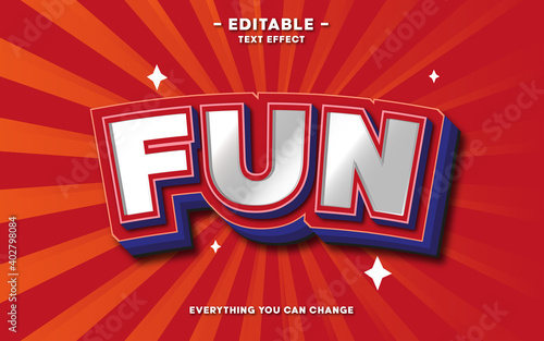 text effect editable, fun style