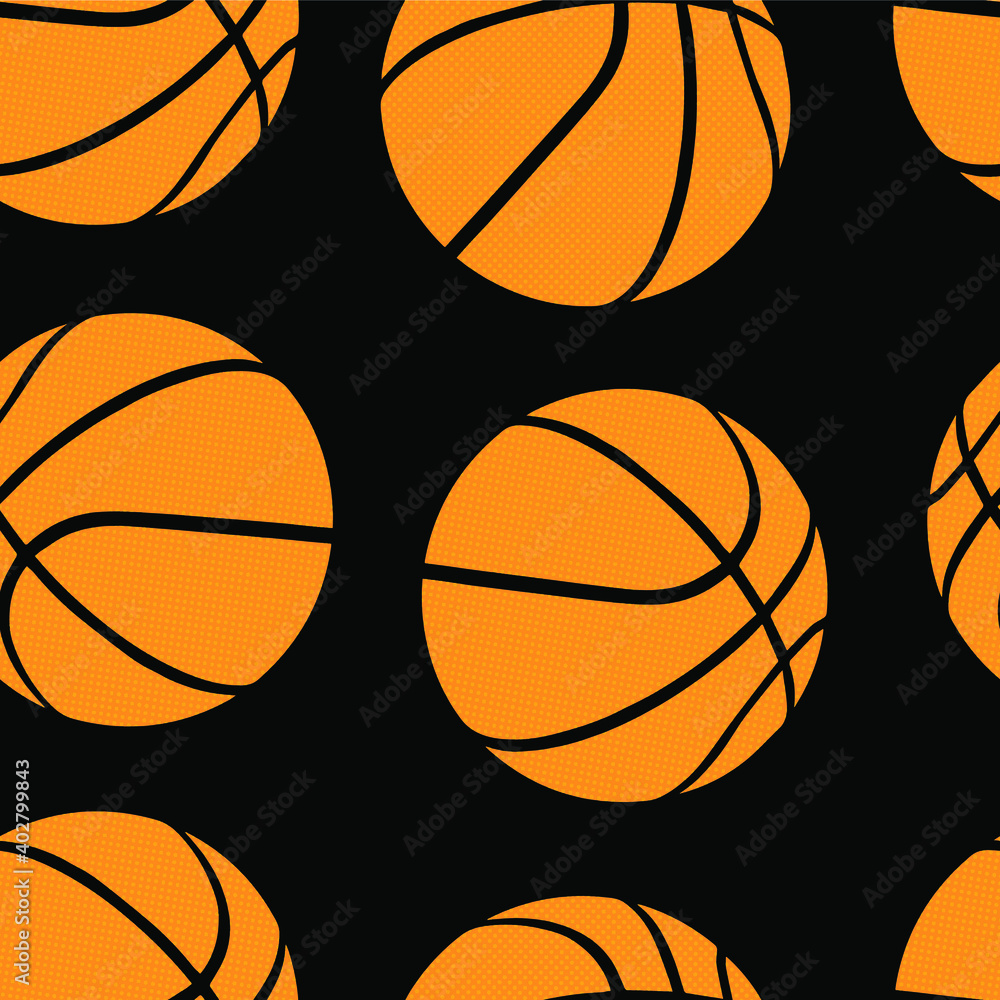pattern of basketball balls