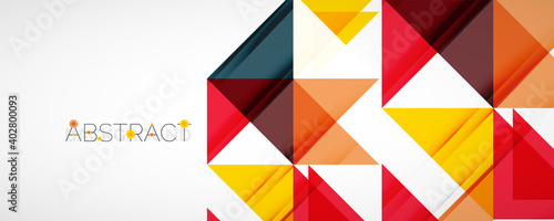 Geometric abstract background. Techno color triangle shapes. Vector illustration for covers, banners, flyers and posters and other designs