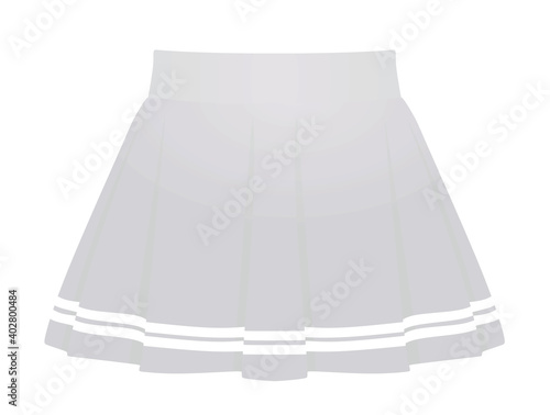 Grey mini skirt. vector illustration