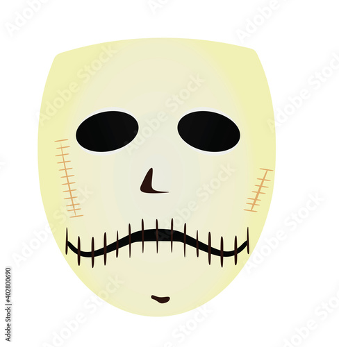 Scary theater mask. vector illustration