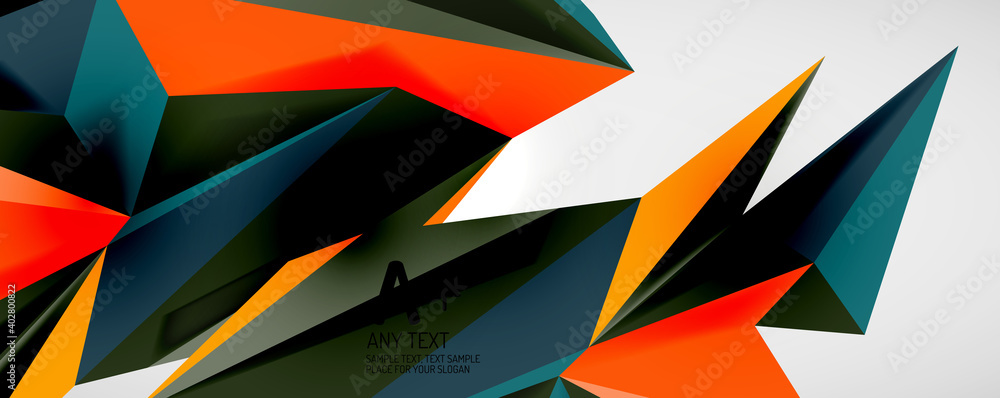 Vector triangle geometric backgrounds. Low poly 3d shape on light backdrop. Vector illustration for covers, banners, flyers and posters and other designs Vector triangle geometric backgrounds. Low poly 3d shape on light backdrop. Vector illustration for covers, banners, flyers and posters and other designs