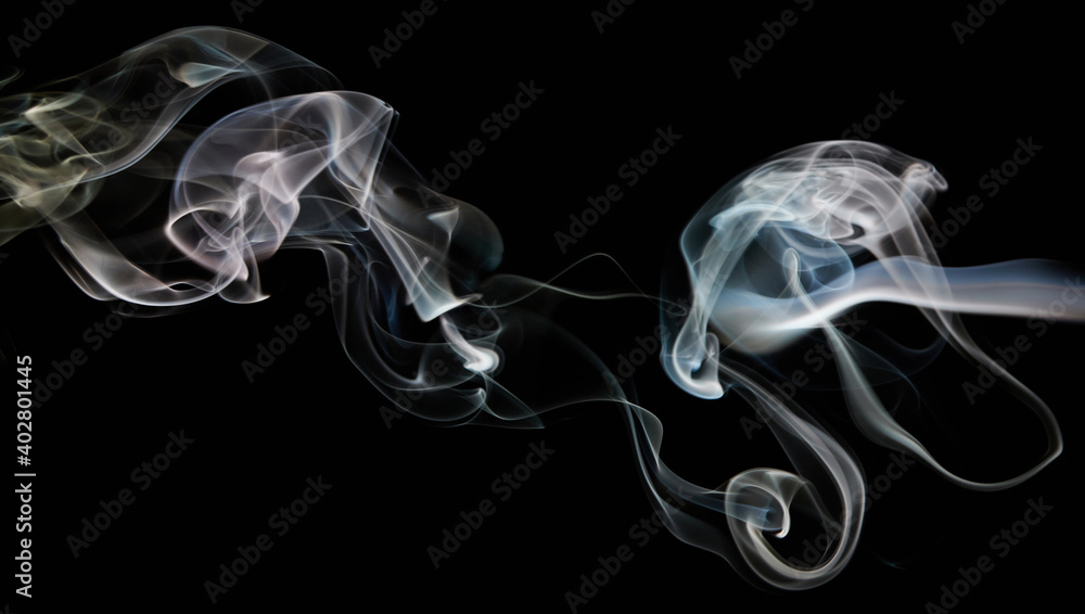 Fototapeta premium Soft colorful smoke line flow
