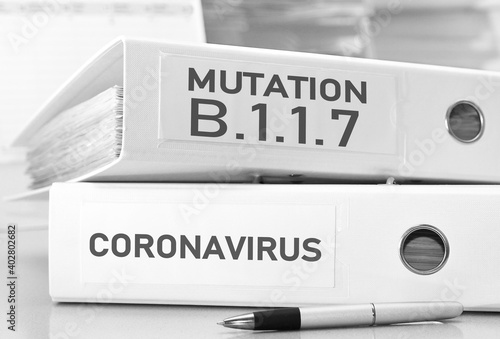 The new english variant/mutation of corona virus B.1.1.7 - concept photo