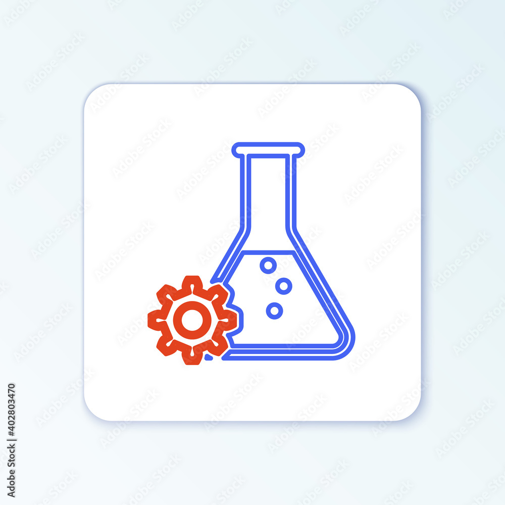 Line Bioengineering icon isolated on white background. Element of genetics and bioengineering icon. Biology, molecule, chemical icon. Colorful outline concept. Vector. Line Bioengineering icon isolated on white background. Element of genetics and bioengineering icon. Biology, molecule, chemical icon. Colorful outline concept. Vector.