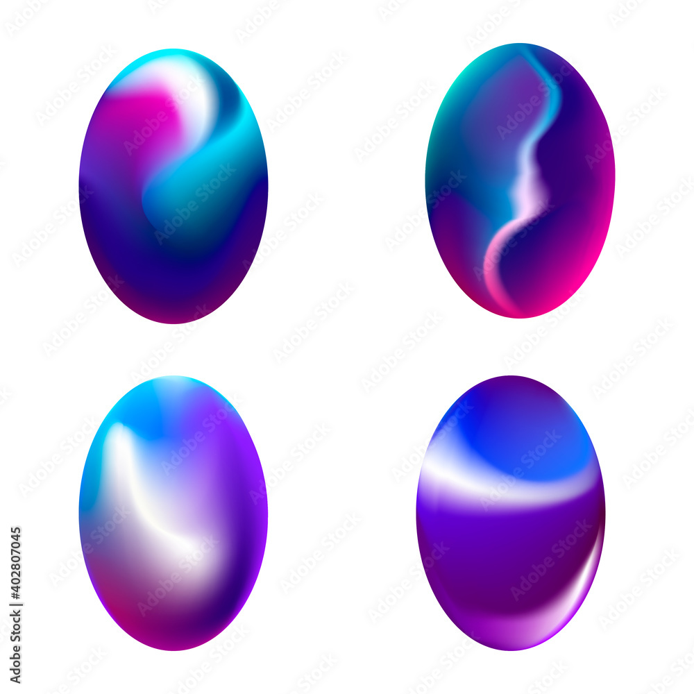 A set of oval vector gradients. A Blue Sphere. Modern abstract background texture. Template for the design. Isolated objects. Vector A set of oval vector gradients. A Blue Sphere. Modern abstract background texture. Template for the design. Isolated objects. Vector