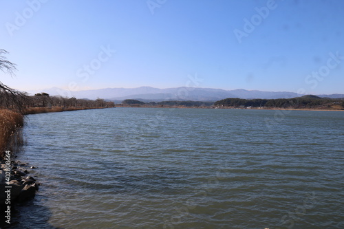 lake and mountains