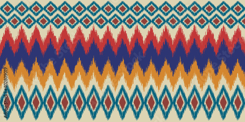 geometric ethnic pattern seamless. color oriental composition. vector illustration.design for wallpaper, background, fabric, curtain, carpet, clothing, ikat, batik.