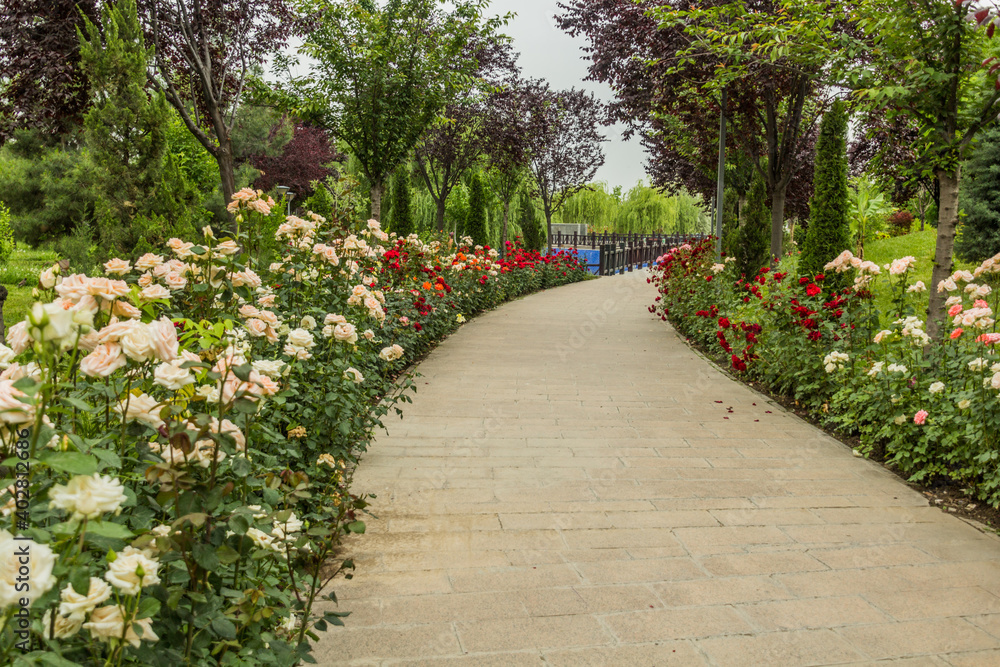 Flag Pole Park in Dushanbe, capital of Tajikistan