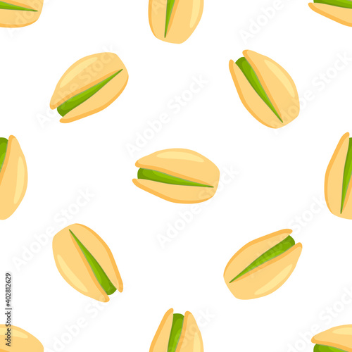 Illustration on theme big pattern identical types pistachio