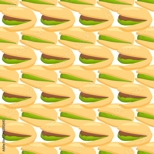 Illustration on theme big pattern identical types pistachio