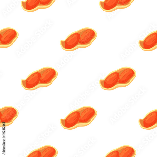 Illustration on theme big pattern identical types peanut