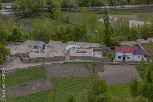Wallpaper Mural Aerial view of Langar village in Wakhan valley, Tajikistan Torontodigital.ca