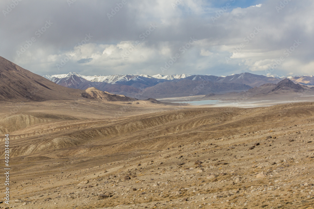 Snow covered peaks of Pamir mountains, Tajikistan