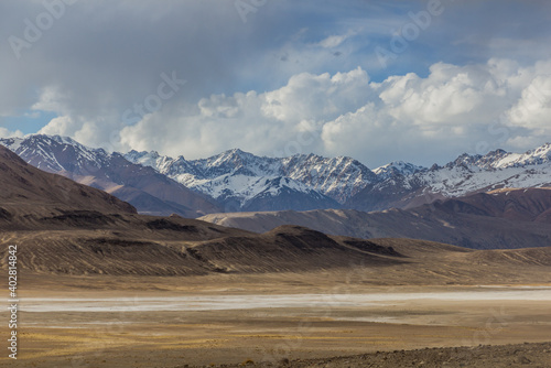 Snow covered peaks of Pamir mountains, Tajikistan © Matyas Rehak