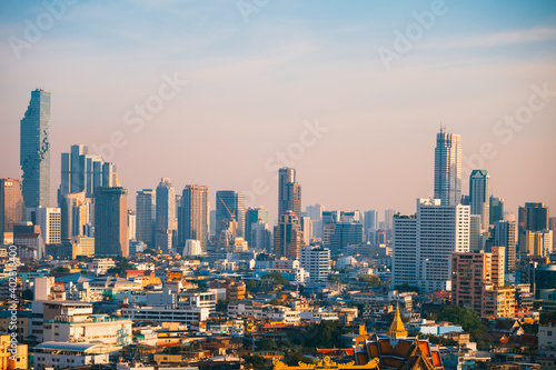 Cityscape in middle of Bangkok Thailand