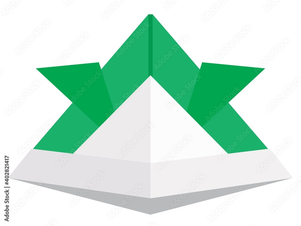 かぶとの折り紙のイラスト Stock Vector Adobe Stock