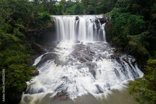 Long exposure image of Bousra Waterfall in Mondulkiri  Cambodia