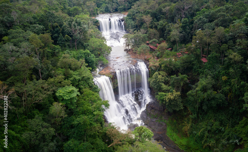 Long exposure image of Bousra Waterfall in Mondulkiri, Cambodia
