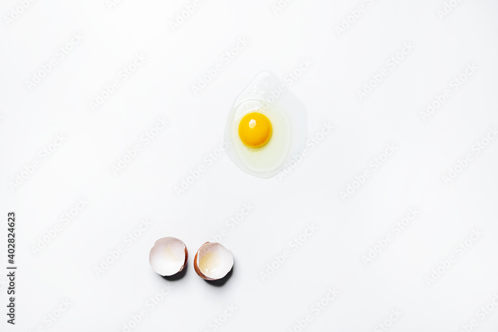 raw egg on white background raw egg on white background