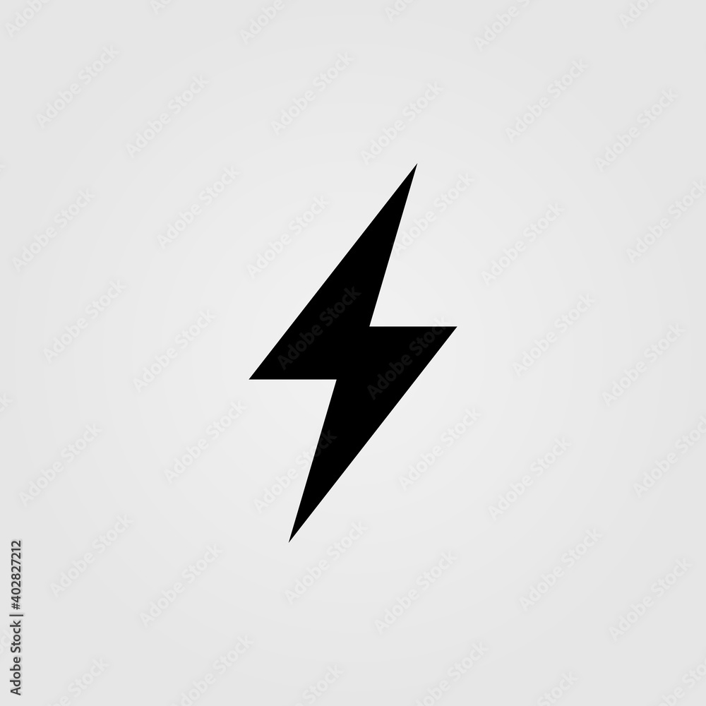 Lightning icon. Energy, charging sign. Lightning icon. Energy, charging sign.