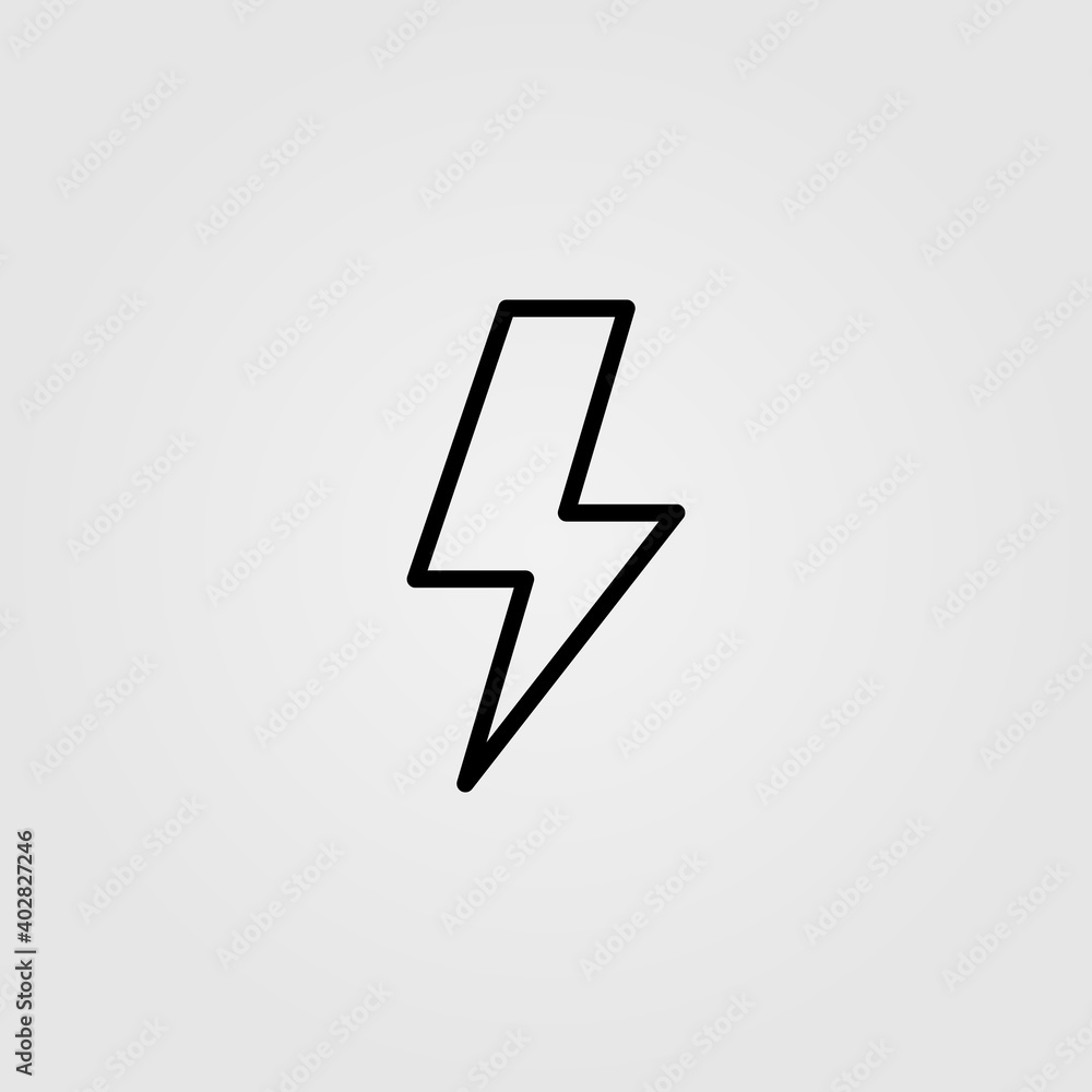 Lightning icon. Energy, charging sign. Lightning icon. Energy, charging sign.