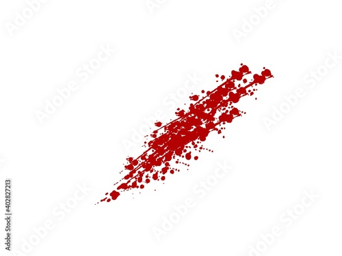 red blood splatter for paint. Digital painting