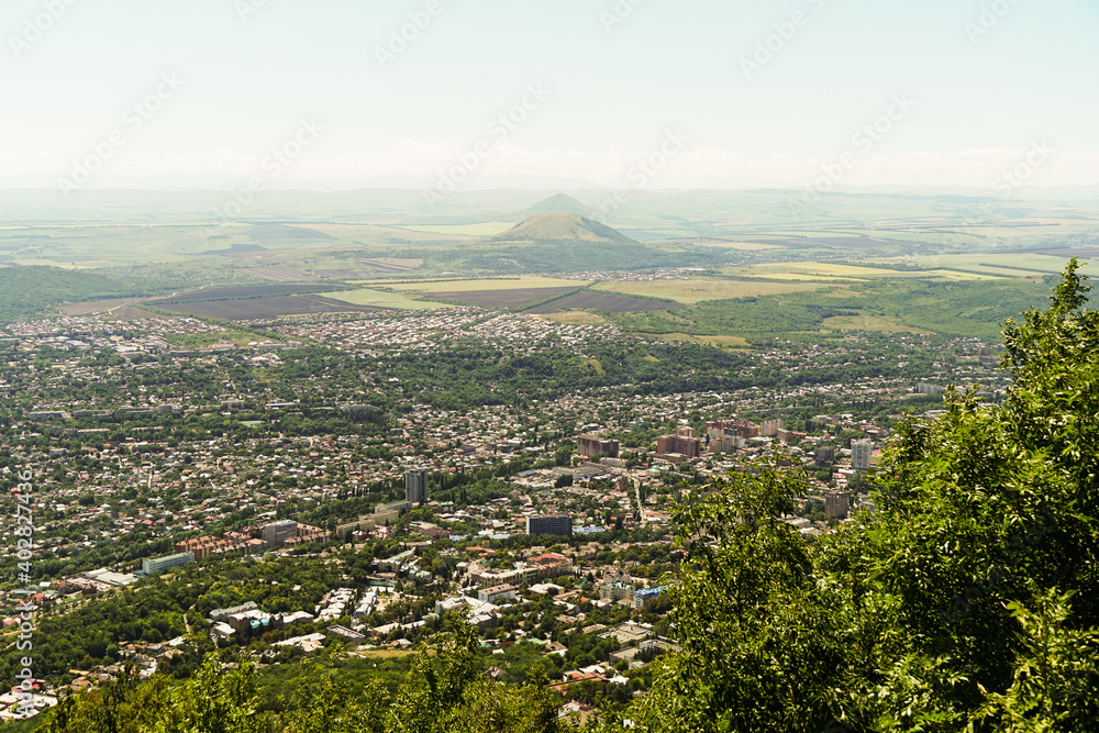 View of the city of Pyatigorsk from the Mashuk mountain.